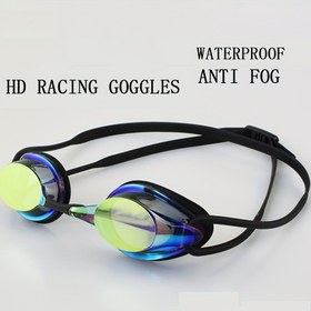 Resim 1 adet HD Yarış Gözlüğü Yetişkinler için - Su Geçirmez ve Buhar Önleyici, Siyah Çerçeve, Reçine Malzeme, Sevgililer Günü, Bağımsızlık Günü, Ramazan, Münih Bira Festivali için Mükemmel 