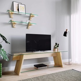 Resim Neostill - Ahşap Tv Sehpası Woodn Glass TV204 