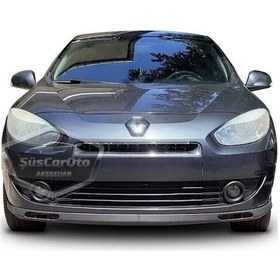 Resim Renault Fluence 2009-2016 Uyumlu Üniversal Laguna Lip Esnek Ön Lip 2 Parça Tampon Altı Dil Karlık Ön Ek 00 Şüscaroto Aksesuar 