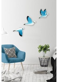 Resim Dekoratif Üçlü Güvercin Duvar Süsü Üçlü Kuş Ev Dekoru (479811067) 