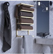 Resim Viola Metal Katlı Havluluk Gold Altın 