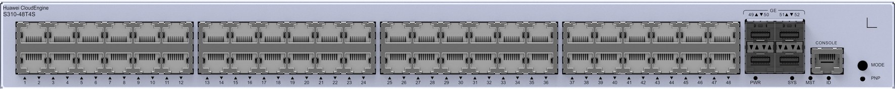 Resim HUAWEI eKIT CLOUDENGINE S310-48T4S 52PORT 104GBIT/S YÖNETİLEMEZ SWITCH HUAWEI eKIT CLOUDENGINE S310-48T4S 52PORT 104GBIT/S YÖNETİLEMEZ SWITCH