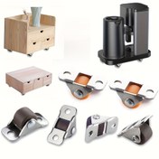 Resim 15 Adet 1.27cm Sessiz Yöneltmeli Tekerlekler - Çekmeceler, Tatami Yatakları için Ağır Hizmet Tipi Sentetik Kauçuk Mobilya Tekerleri, Ahşap Zeminlerde Pürüzsüz Kayar Mini İtme/Çekiş Tekerlekleri 