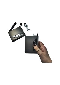 Resim Usb Şarjlı Kısa Sigara Çıkaran Çakmaklı Tabaka 