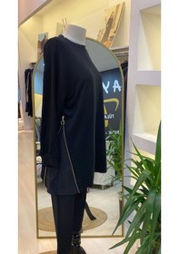 Resim İnvee Fermuar Detayli Tunik 7047 Siyah Siyah 