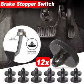 Resim 12 Adet Araç Fren ve Debriyaj Pedalı Durdurma Pediği, Anahtar Tokası 90541-06036 İçin 