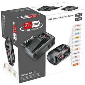 Resim Bosch 18V Yedek Akü Seti (2.5Ah, Tek Akü + AL1844) 