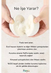Resim Organik Keçe Yün 3 Adet Xl Çamaşır Kurutma Topu - Keseli Kurutma Topu Renkli 