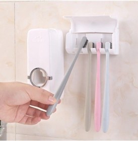 Resim Diş Macunu Sıkacağı ve 5'li Fırça Tutucu Diğer 