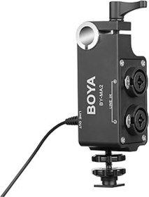 Resim Genel Markalar Boya By-Ma2 2 Kanallı Kamera Üstü Xlr Ses Mikseri Dslr, Miirrorless Ve Video Kameralar Için 3,5 Mm 