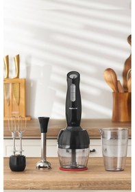 Resim HOMEND Handmaid 1908h Blender Set Siyah Gri 