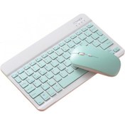 Resim Sk -030 Kablosuz Bluetooth Klavye Fare Bilgisayar Dizüstü Bilgisayar Tablet Cep Telefonu Için Set - Pembe 