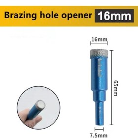 Resim 16MM 6mm 8mm 10MM 12MM 14MM 16MM Elmas Kaplı Matkap Ucu Kiremit Mermer Cam Seramik Delik Testere Matkap Elmas Karot Ucu Yemek Sondaj (Yurt Dışından) 
