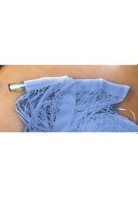 Resim Düz İp Mavi Rustik En 100 Cm Boy 210 Cm Hazır İp Perde Mavi 