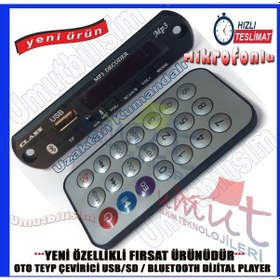 Resim Megan 2 Oto Teyp Bluetoothlu Usb-Sd-Aux-Mp3 Çevirici Modül Bordu (474160975) 