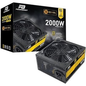 Resim PowerBoost BST-ATX2000 2000w 14cm SIYAH fan, Mining ATX POWER SUPPLY Retail 