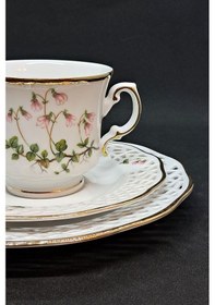 Resim Linnea Borealis Ajurlu Vintage Duble Kahve/çayfincanı 3 Parça Beyaz 