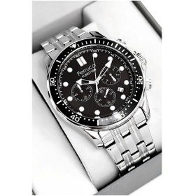 Resim Ferrucci Function Erkek Kol Saati Gümüş-siyah Çelik Kordon 3atm Suya Dayanıklı Sdfer095 Gümüş - Siyah 