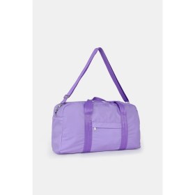 Resim Icone Bag Spor Çanta, Paraşüt Kumaş Önü Cepli Unisex Spor Fitness Gym Çantası, LİLA Renk Spor Çantası 