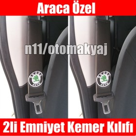 Resim Skoda Fabia Oto Koltuk Deri Emniyet Kemer Aksesuar Kılıfı N11.1478 