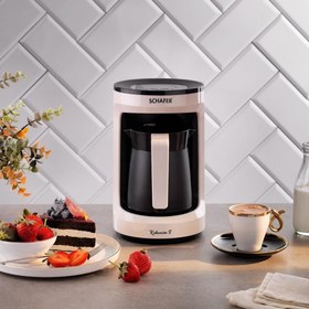 Resim Schafer Kahvecim S Otomatik Sütlü Türk Kahve Makinesi Krem (2-4 Fincan) 