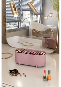 Resim Aqua Makyaj Kozmetik Ruj Ve Pamukluk Düzenleyici Organizer Gul Kurusu 
