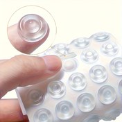Resim 25 adet/50 adet/100 adet Silikon Kapı Tıkağı, Matkap Gerektirmeyen Yapıştırıcı Montaj, Dolap Kapıları, Kollar, Mobilya ve Kaymaz Kollar için Mükemmel, Çizikleri Önler ve Gürültüyü Azaltır - Dayanıklı ve Kullanımı Kolay 