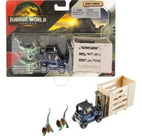 Resim Matchbox Jurassi̇c World Di̇no Transporter Arabaları Dilophosaurus Lifter JGM09 