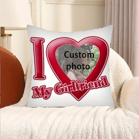 Resim 1 adet, kısa peluş tek taraflı baskı 45x45 cm / 18x18 inç kişiselleştirilmiş fotoğraf kanepe yastık kılıfı (yastık içi hariç) 