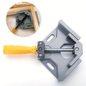 Resim 1 adet Dayanıklı Alüminyum Alaşımlı 90° Sağ Açılı Kilitler, Ayarlanabilir Sallanan Çene, Marangozluk & Kaynak Köşe Vise Tutucuları, Marangoz DIY Aracı, Endüstriyel Kabinet Çekmece Kiliti, Erkekler için Hediye 