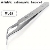 Resim Wylie WL-11 WL-15 Yüksek Hassasiyetli Paslanmaz Çelik Cımbız Bükülmüş Uç İnce Uç Küçük Cımbız Kirpik Kıvırıcı Kuş Yuvası Saç Çıkarma Onarım Aracı 