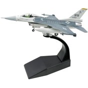 Resim Diecast Model Simülasyon Yetişkin Hediyeleri Ofis Ev Için 1/100 F16c Fighter 