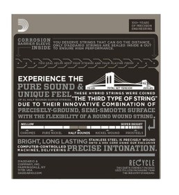 Resim D'Addario EHR350 XL Half Rounds Elektro Gitar Teli - Jazz Light (12-52) 