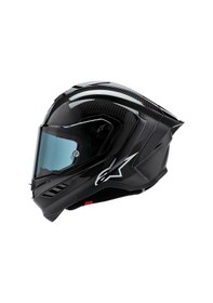 Resim Alpinestars Supertech R10 Carbon Siyah Spor Motosiklet Kaskı Hafif Malzeme ile Yüksek Koruma 