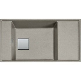 Resim Franke Granit Eviye Fresno Fsg 611-88 Stone Grey Tek Gözlü Damlalıksız 
