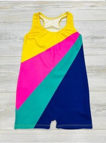 Resim My Kids Wear Yüzücü Şortlu Kız Çocuk Mayo Gökkuşağı 