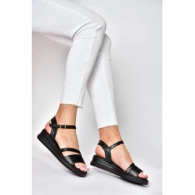 Resim Fox Shoes P674300709 Siyah Dolgu Topuklu Günlük Kadın Sandalet 