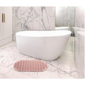 Resim Mapple Home Massage Bath Mat Masajlı Vantuzlu Banyo & Duş Kaydırmazı Paspası Pembe 