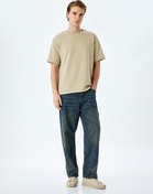 Resim Normal Bel Pamuklu Bol Baggy Jean Pantolon 