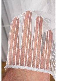 Resim Zincir Çizgili Tül Perde 