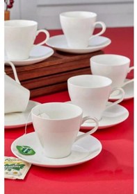 Resim Cooker Ckr3302 Porselen 6'lı Nescafe Fincan Takımı Seti 12 Parça 