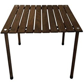 Resim Bag The Joy 60x60x55 CM Ahşap Katlanır Rulo Kahverengi Kamp ve Piknik Masası 