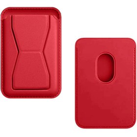 Resim iPhone Magsafe Destekli Cardsafe Stand Özellikli Deri Kartlık Cüzdan 