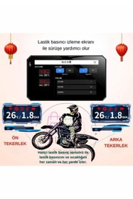 Resim BEKAZE 6.25'' 2K Dokunmatik Ekranlı Su Geçirmez Motosiklet CarPlay GPS - 2 Kameralı, Lastik Basınç Sensörlü 
