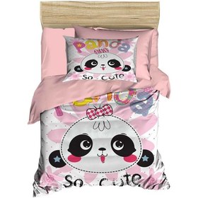 Resim Yenidoğan Kız Bebek Nevresim Takımı &amp;#37;100 Pamuklu Panda So Cute 