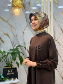 Resim NY MEHLİKA YAKASI LALE DETAYLI UZUN TUNİK 7783 - Siyah / 7 (50-52) 