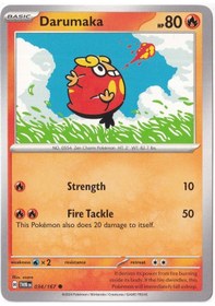 Resim Darumaka 034/167 - Twilight Masquerade - Pokemon Kartı Mint 