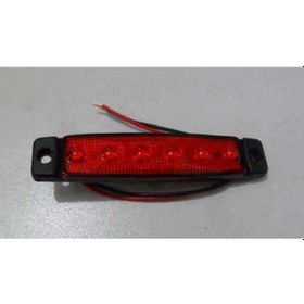 Resim 24V 6LED KIRMIZI İNCE DİZAYN BASAMAK AYDINLATMA SİDE MARKER YÜZEY MONTAJ 