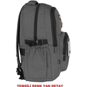 Resim Relaxion Gri 2057 Su Geçirmez Astarlı Kumaş Sırt Çantası Gri 