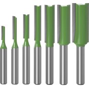 Resim Adet Düz Bit Tek Çift Flüt Ahşap Kesiciler Tungsten Karbür Yönlendirici Bit Ağaç Işleme Aleti Seti 6mm (Yurt Dışından) 